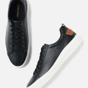 BLACK TAN MEN LACE UP SNEAKERS |BLACK/TAN