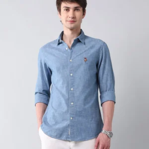 Solid Poplin Regular Fit Shirt
