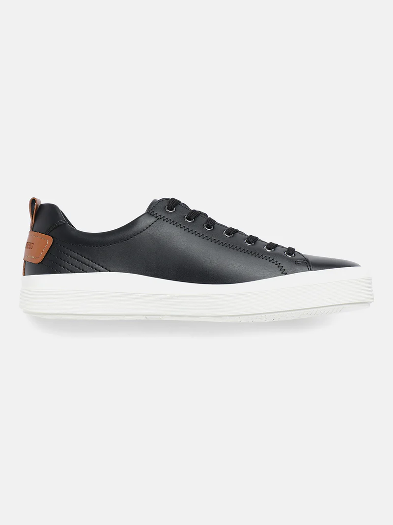 BLACK TAN MEN LACE UP SNEAKERS |BLACK/TAN - Image 3