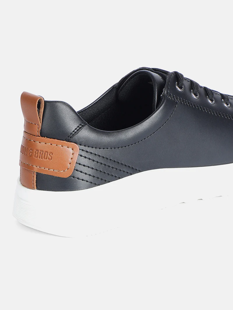 BLACK TAN MEN LACE UP SNEAKERS |BLACK/TAN - Image 4