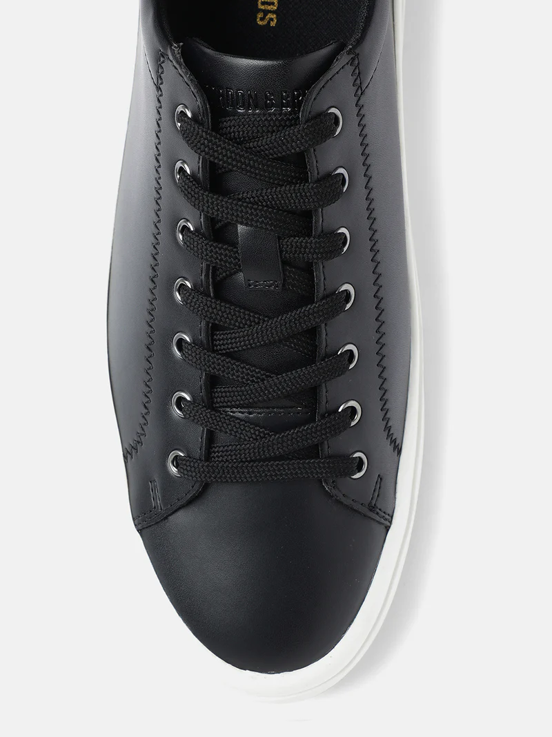 BLACK TAN MEN LACE UP SNEAKERS |BLACK/TAN - Image 2