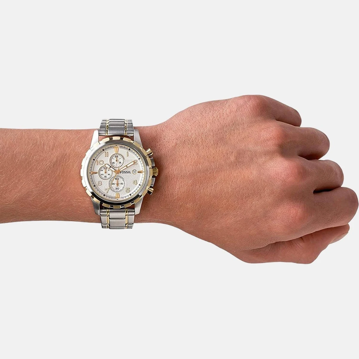Fossil Dean Men Silver Chronograph Watch FS4795 - Image 2