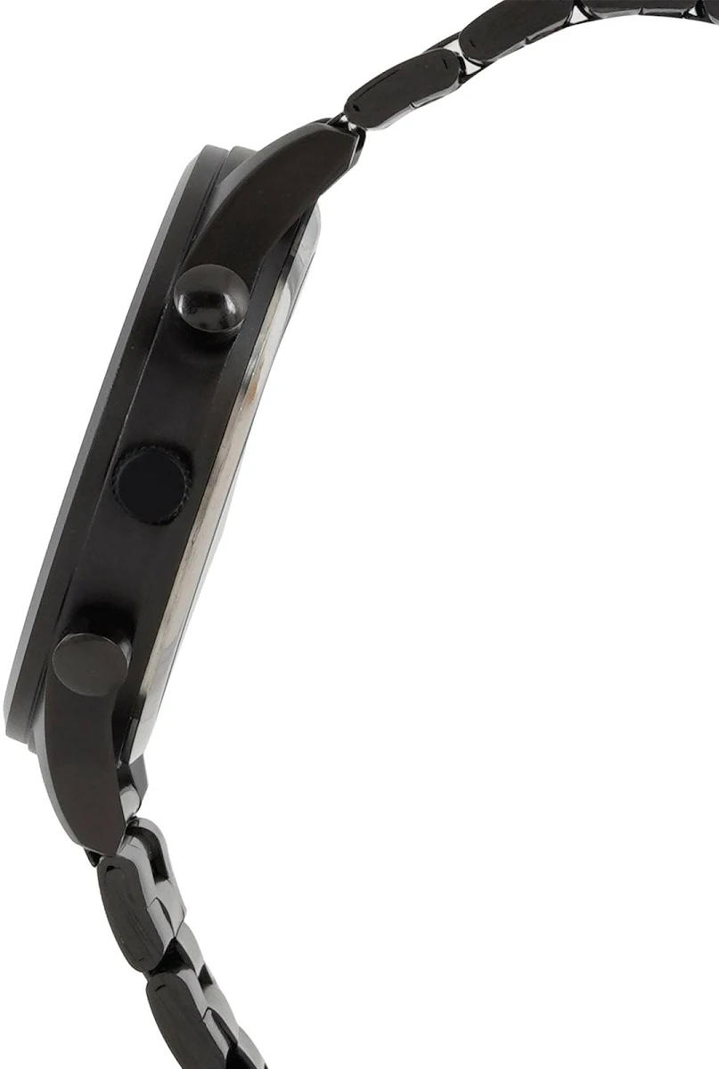 Joker and Witch Beetle All Black Metallic Strap Watch - Image 5