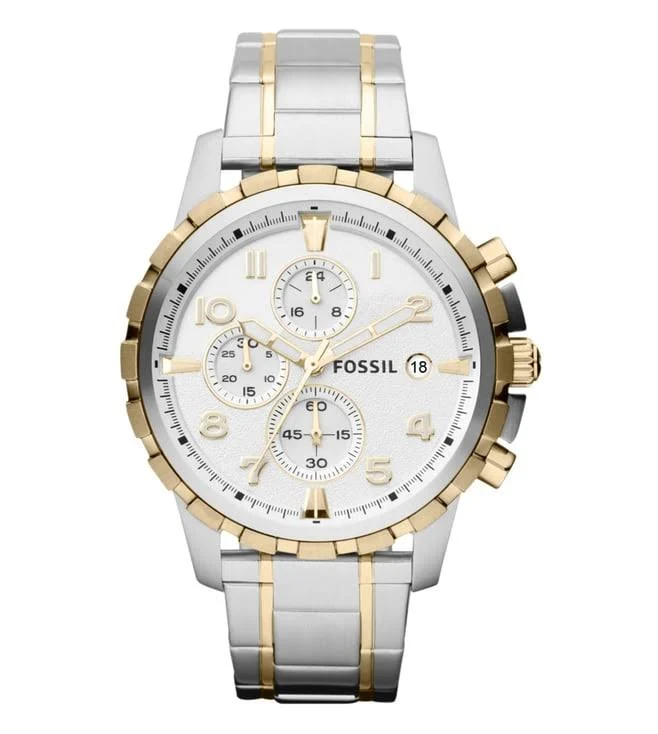 Fossil Dean Men Silver Chronograph Watch FS4795 - Image 5